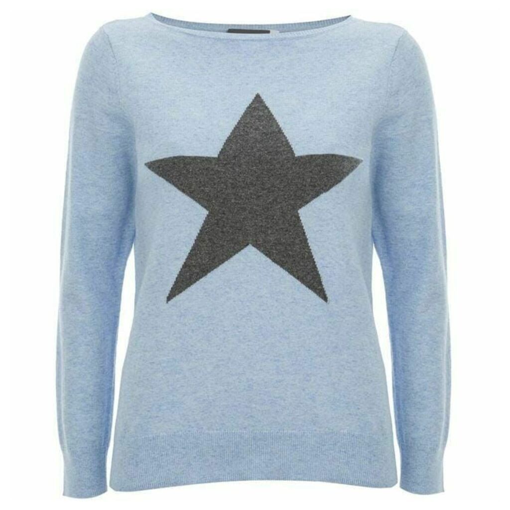 Mint Velvet Light Blue Star Front Knit