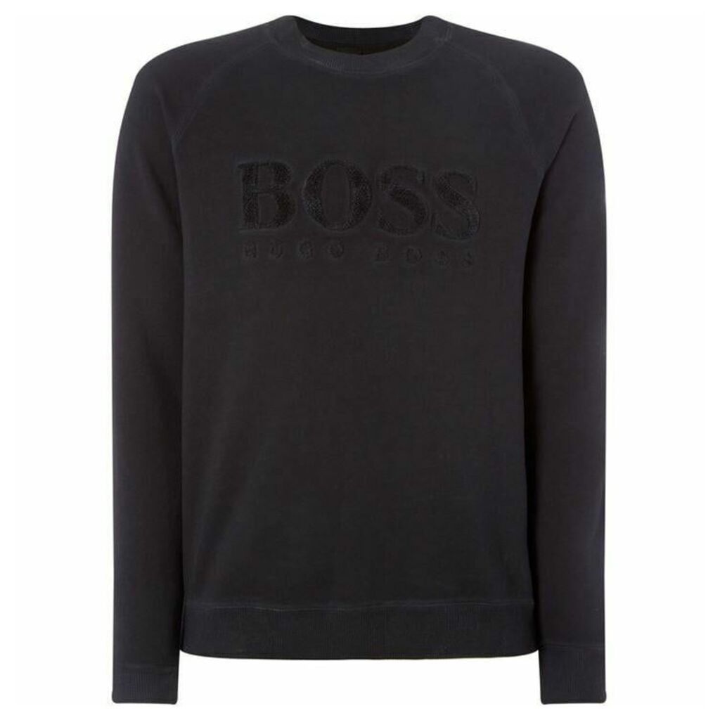 Boss Garment Dye Boucle Logo Sweatshirt