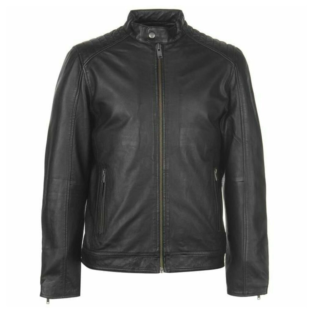 Selected Homme Selected Racer Leather Jacket Mens
