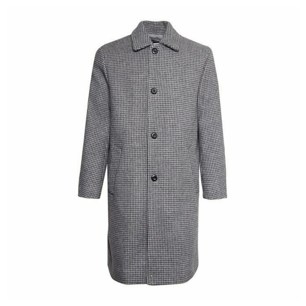 French Connection Double Dogtooth Check Coat