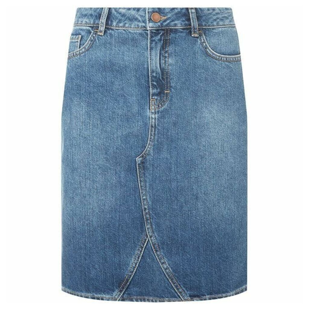 Dorothy Perkins Tall Medium Wash Denim Skirt