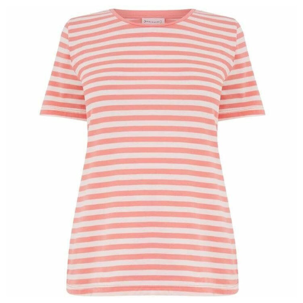 Warehouse Stripe Cotton Fitted T-Shirt