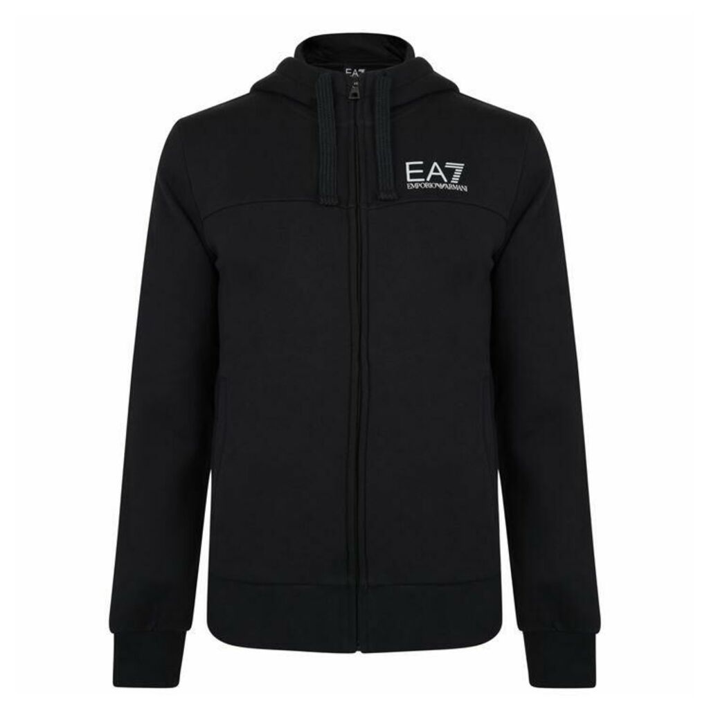 EA7 Large Logo Zip Hooded Sweatshirt