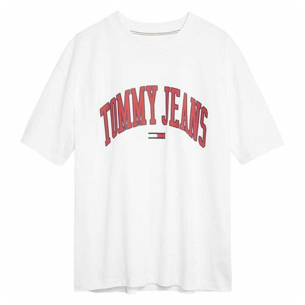 Tommy Jeans College Logo T Shirt - Classic White