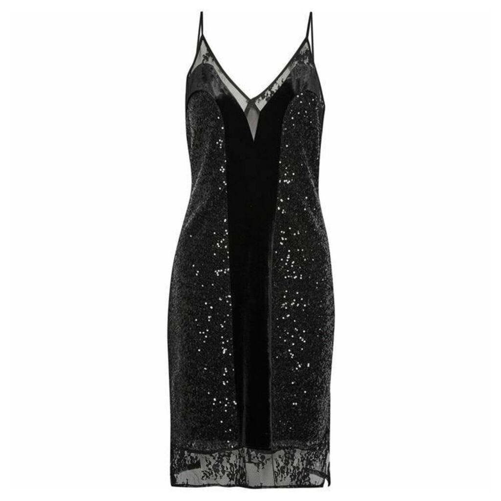 French Connection Iris Sequin Jersey Strappy Dress