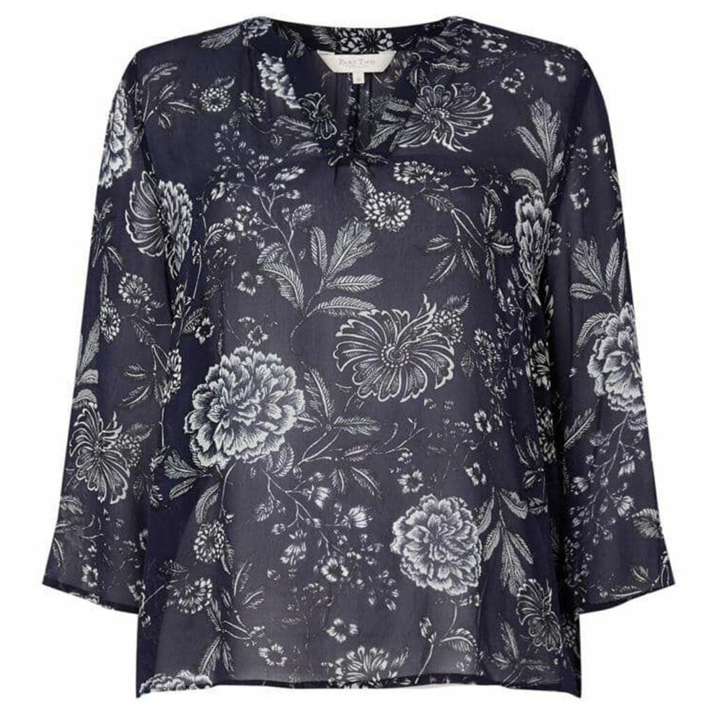 Part Two V neck blouse with flower print