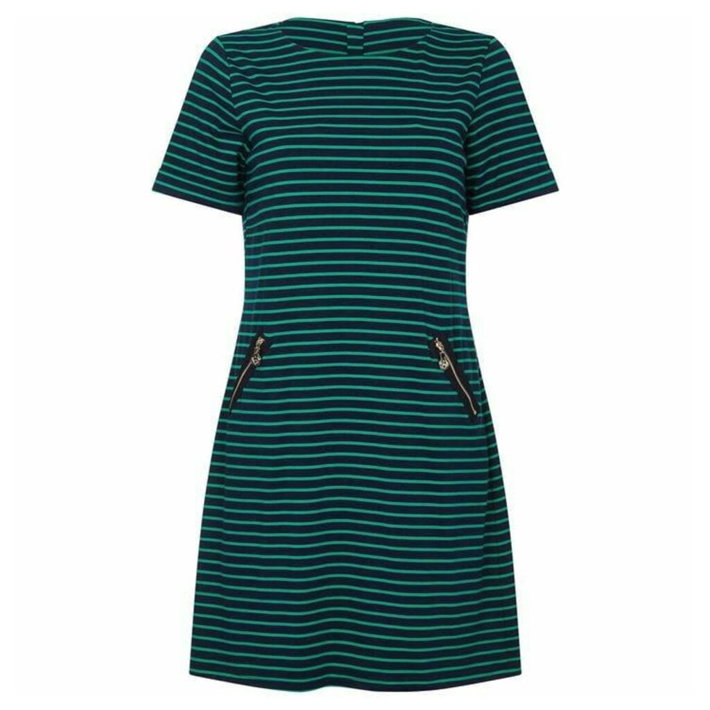 Yumi Curves Stripe Zip Detail Dress
