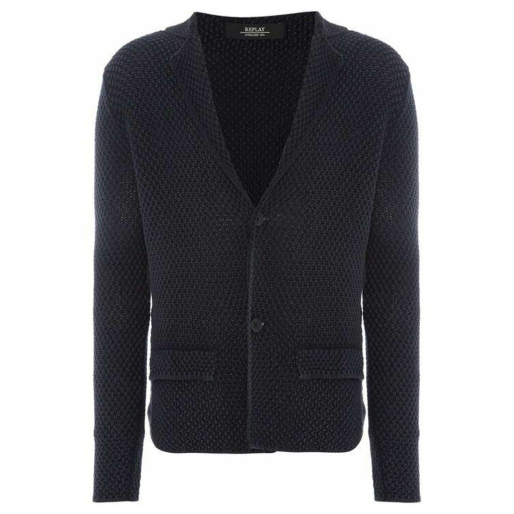 Replay Cotton Cardigan With Lapels