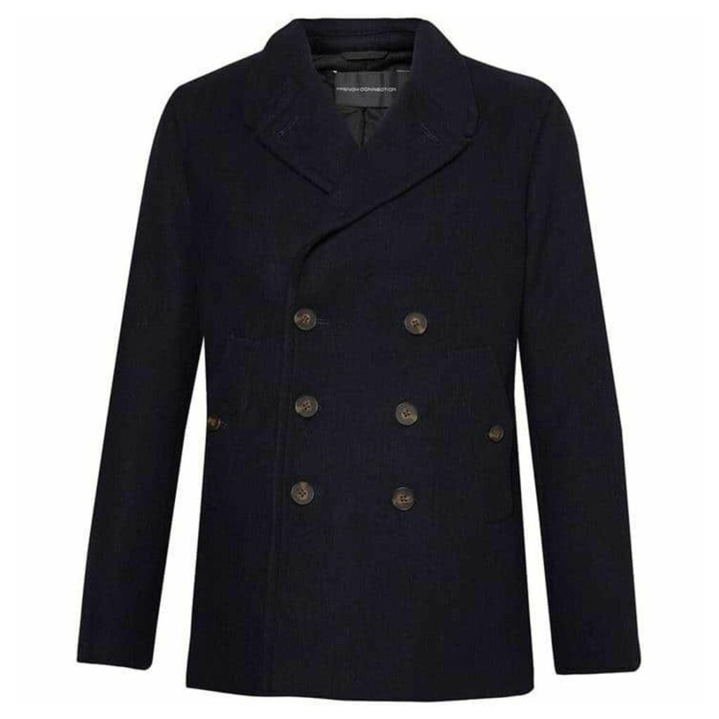 French Connection Melton Double Breast Peacoat