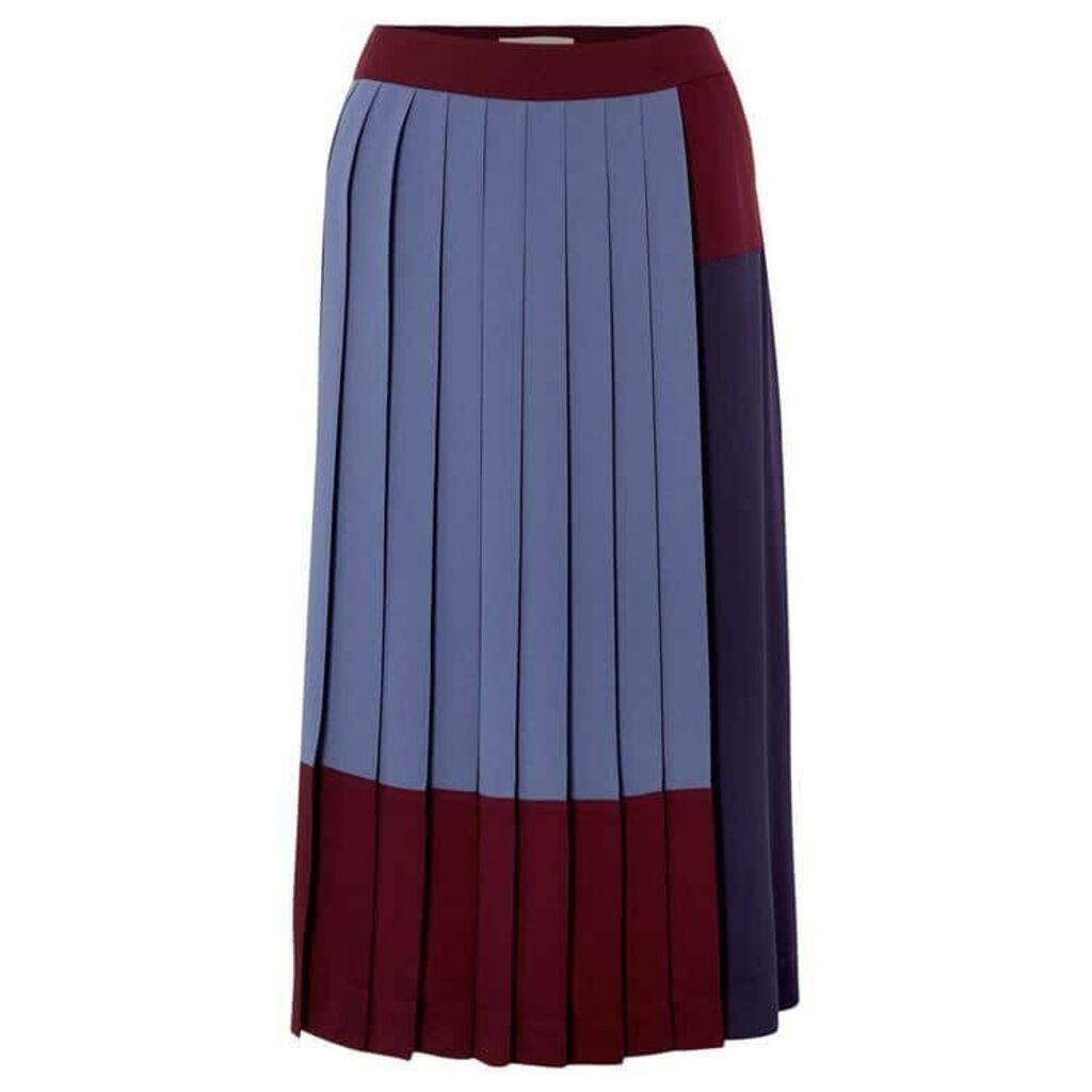 Boss Midesa pleated coloure block skirt