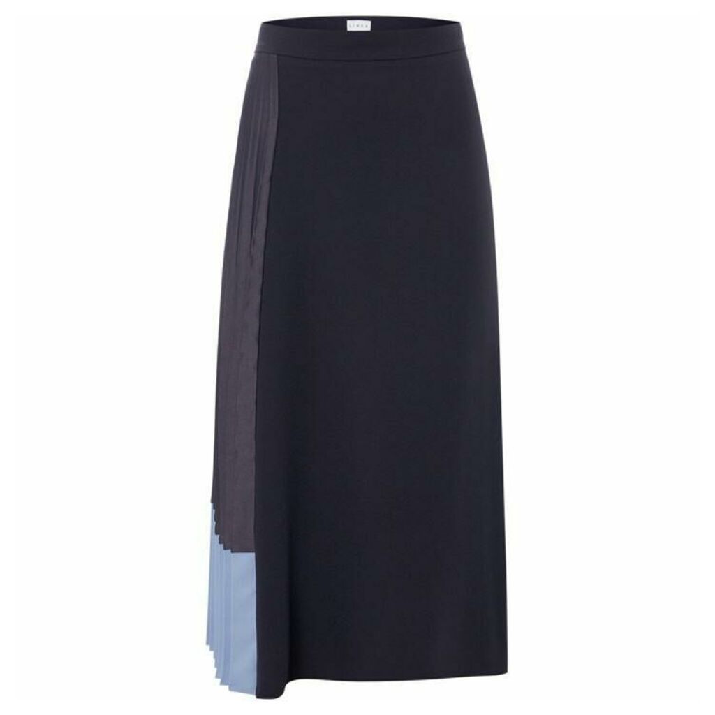 Linea Jess side pleat colourblock skirt