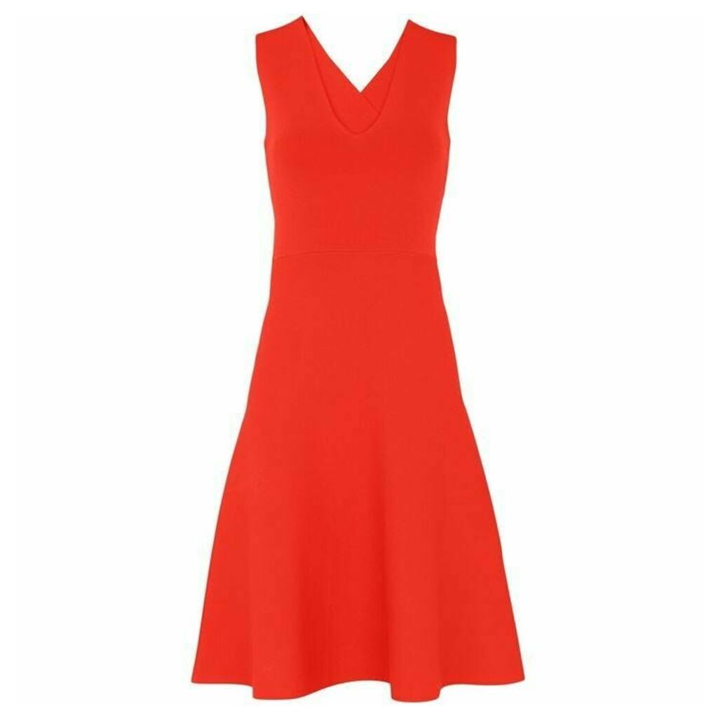 Whistles Cross Back Fit and Flare Dress - Red