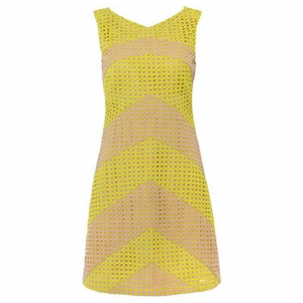 Damsel in a Dress Thekla Stripe Textured Dress - Yellow