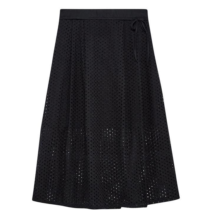 Jack Wills Oakleigh Lace Midi Skirt - Black