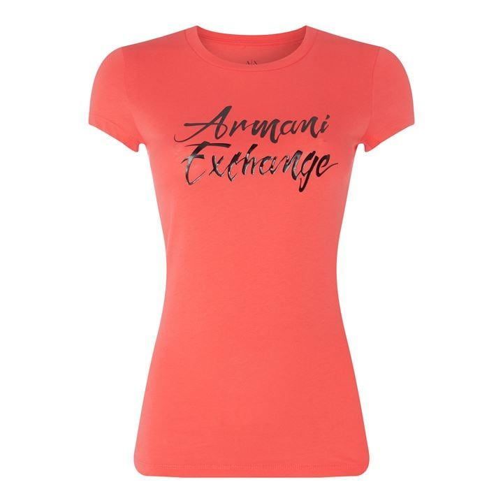 Armani Exchange Logo T-Shirt - Pink Fla 1454