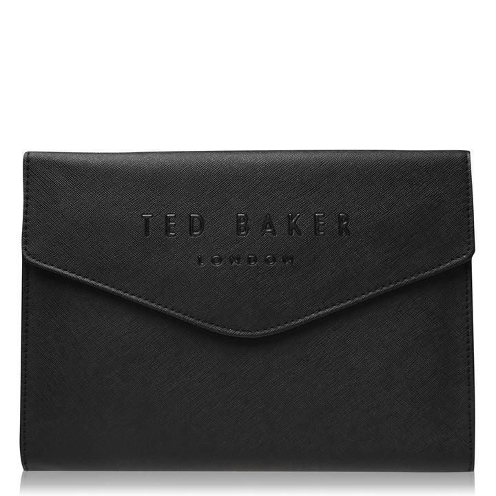 Ted Baker Lulahh Crosshatch Pouch - black