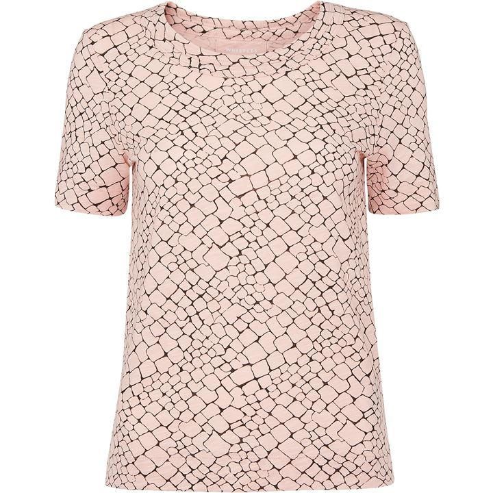 Whistles Big Cat Rosa Double Trim Tee - Pink