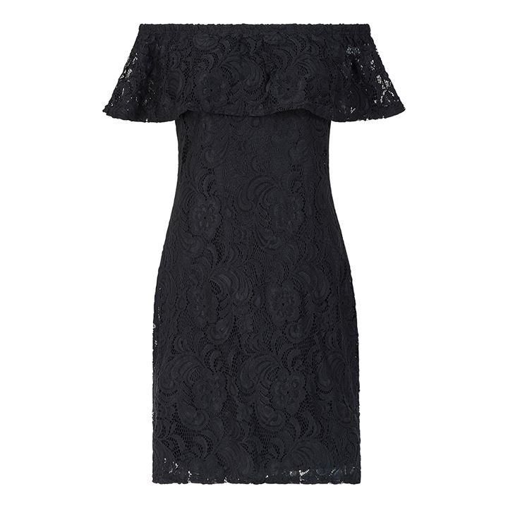 Mela London Cold Shoulder Lace Dress - Black