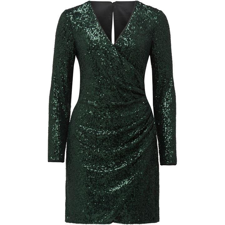 Forever New Jessica Sequin Mini Dress - Emerald Green