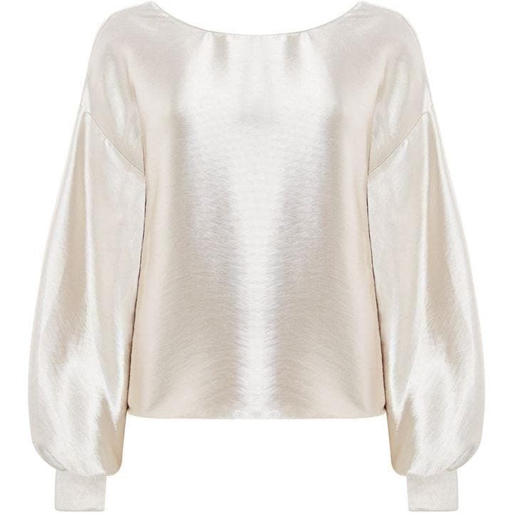 Linea Derry metallic bow back top - Gold