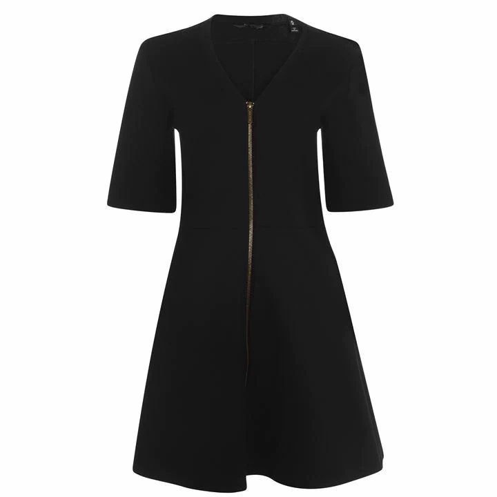 Armani Exchange Zip Detail Dress - Black 1200