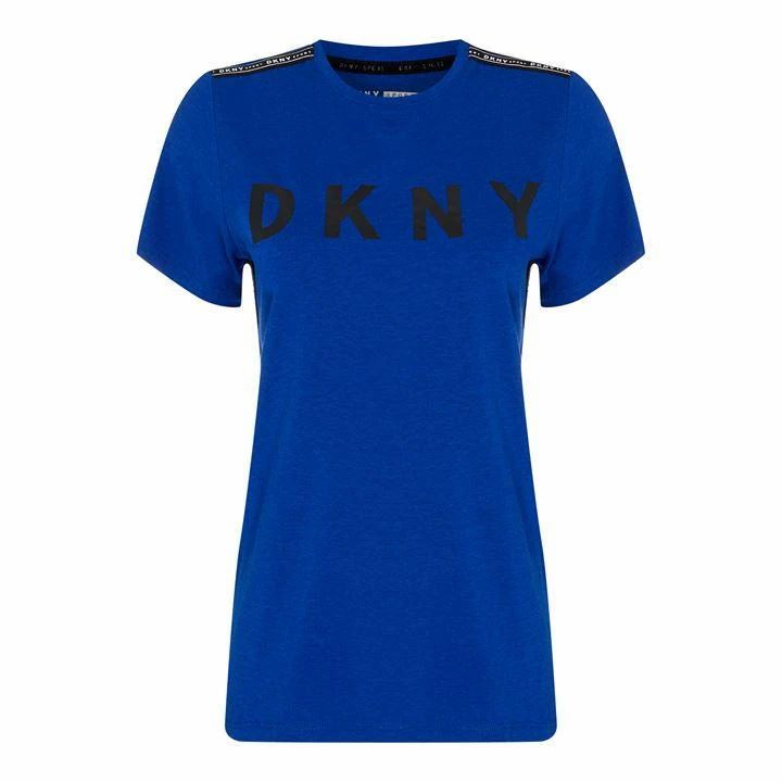 DKNY Tape Logo T-Shirt - Blue