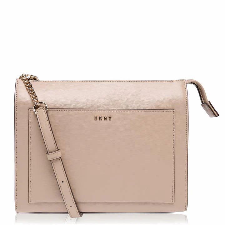 DKNY DKNY Sutton Chain Medium Boxy Cross Body Bag - Beige