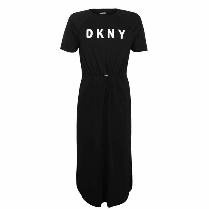 DKNY Logo Maxi Dress - Black/White