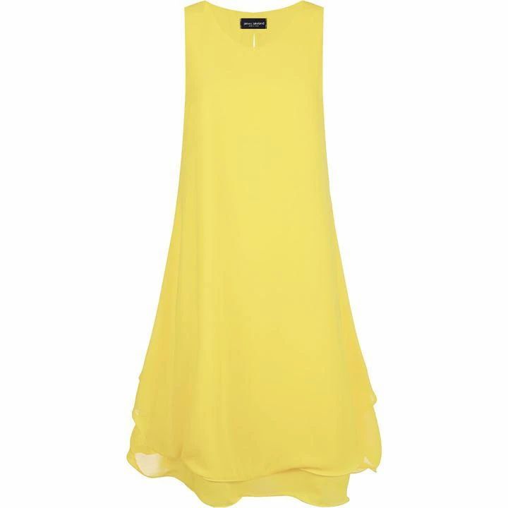 James Lakeland Sleeveless Wave Hem Dress - Yellow