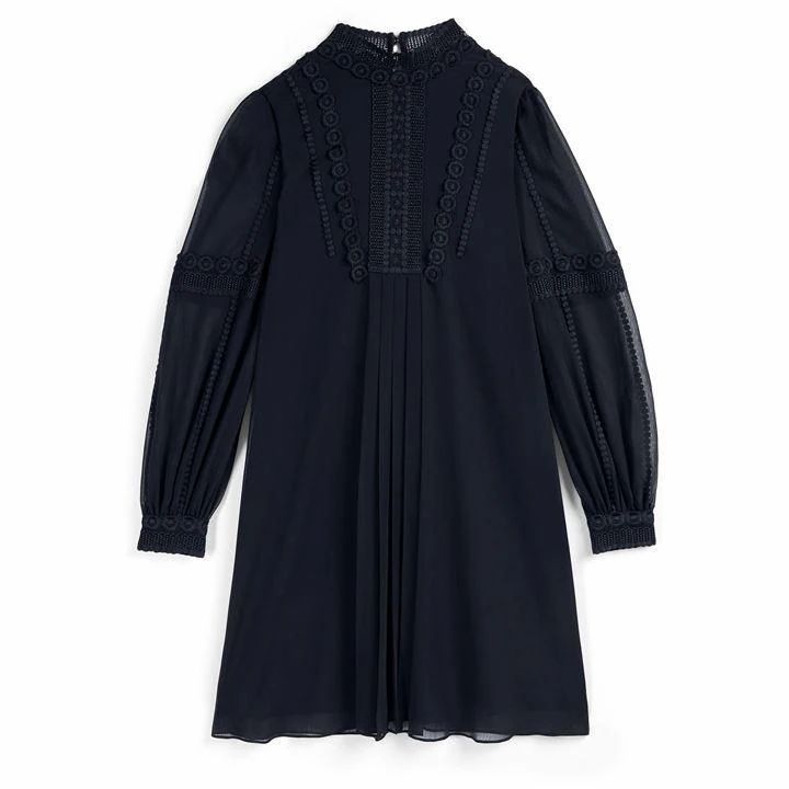 Ted Baker Georrgi Lace Tape Tunic Dress - NAVY