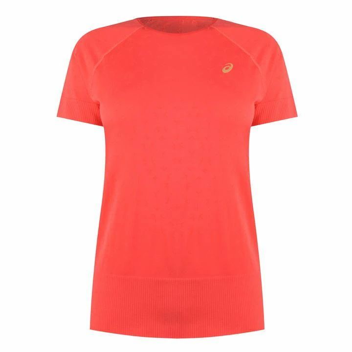 Asics Seamless Running T Shirt Ladies - Red/Black