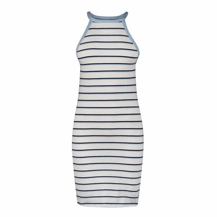 Jack Wills Gabby Jersey Vest Mini Dress - Blue Stripe