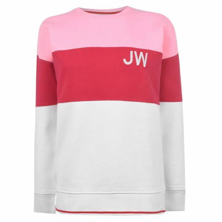Jack Wills Eyethorne Colour Block Crew Neck Sweatshirt - Pink