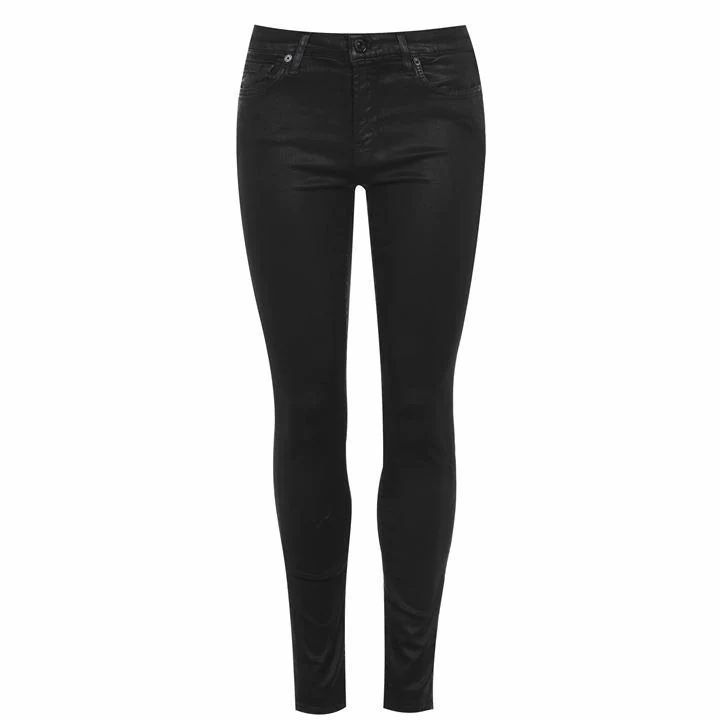 7 For All Mankind Coated Skinny Jeans - Black