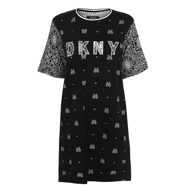 DKNY Bandanna Sleep Shirt - BLACKPRT 019