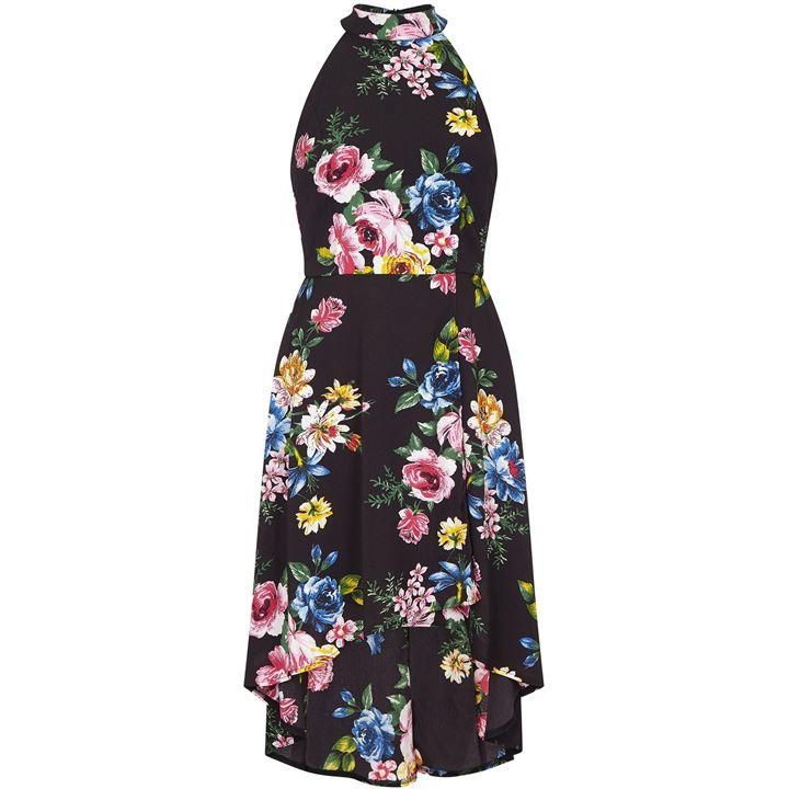 Colourful Floral High Low Dress