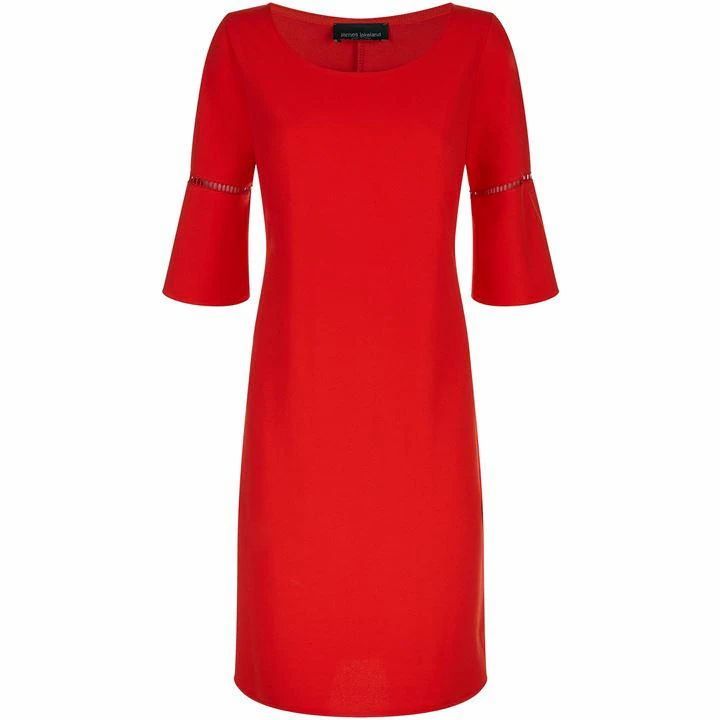James Lakeland Anita Pleat Sleeve Dress - Red