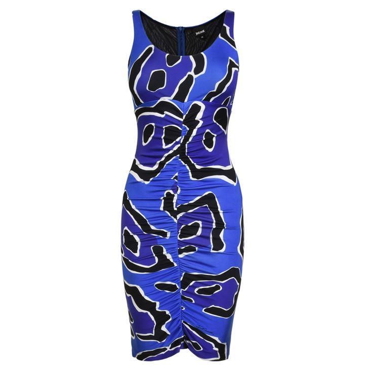 JUST CAVALLI Printed Mini Dress - Blue 483S