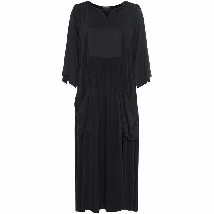 French Connection Alanga Crepe Satin Maxi Dress - Black