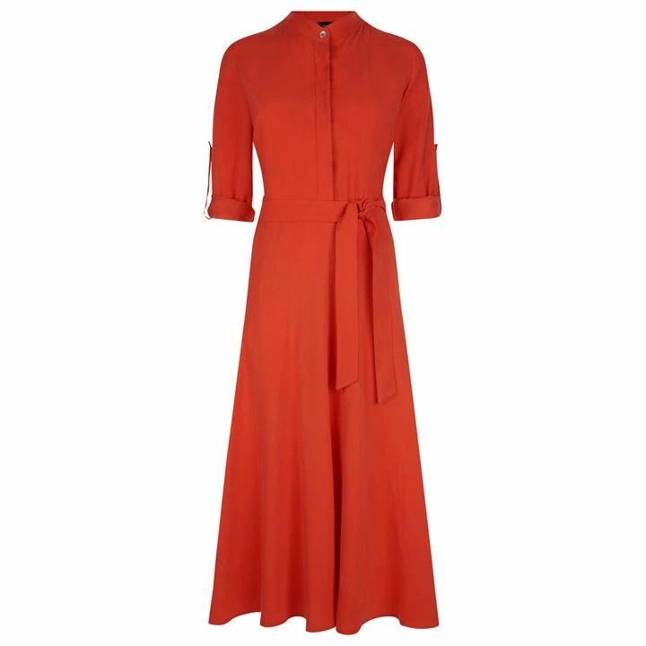 James Lakeland Roll Sleeve Midi Dress - Red