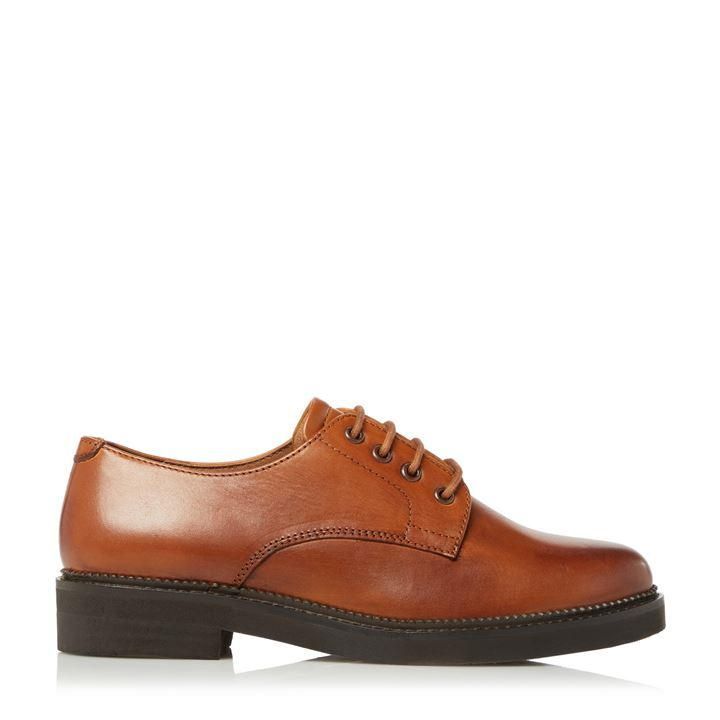 Bertie Fill Leather Derby Shoes - Brown