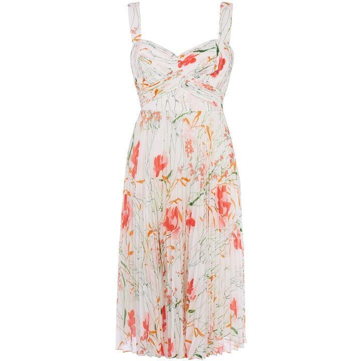 Floral Pleated Dress