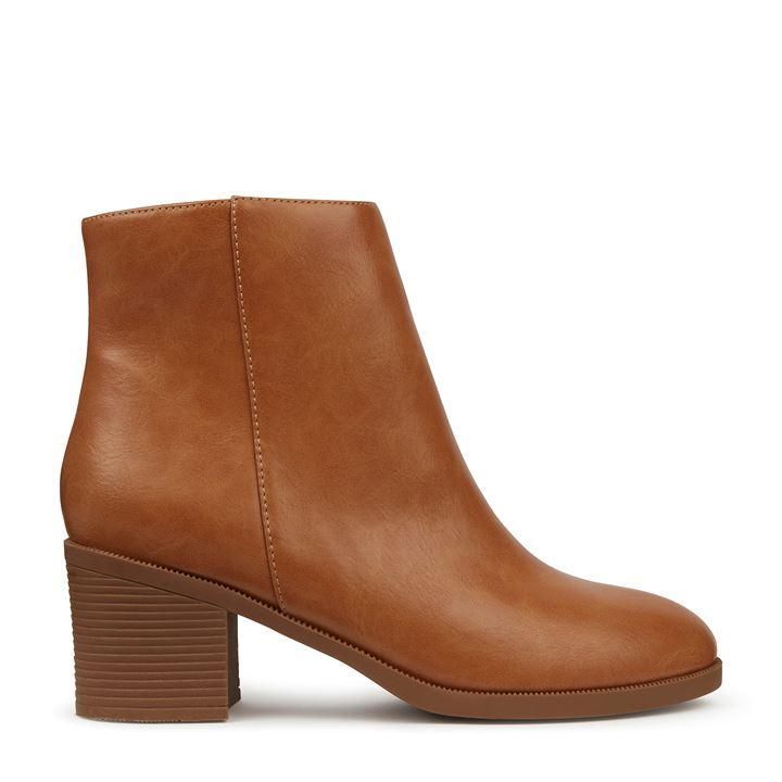 Head Over Heels Dune OSKARR Heeled Ankle Boots Womens - Brown