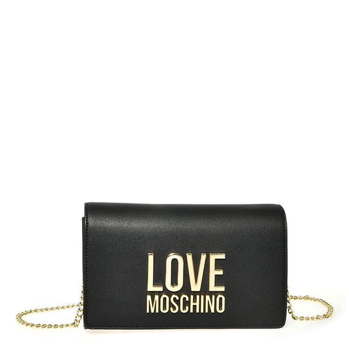 Love Moschino Lettering Shoulder Bag - Black