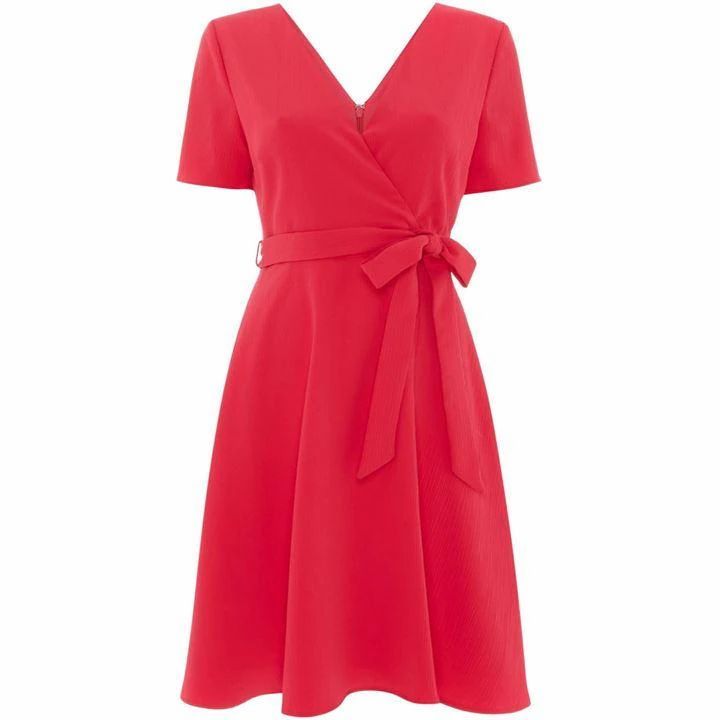 Outline Wrap dress with tie waist - Pink