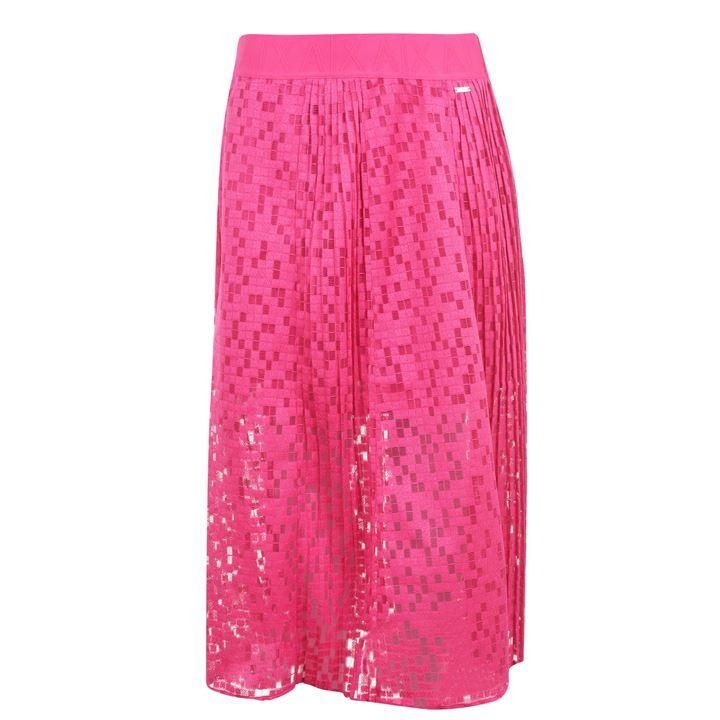 Armani Exchange Net Midi Skirt - Pink