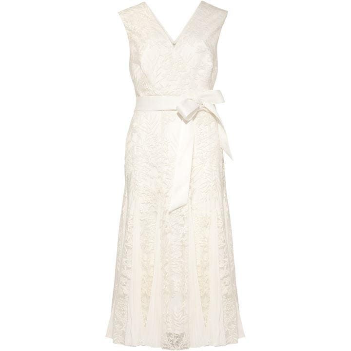 Phase Eight Caterina Embroidered Flared Dress - Cream