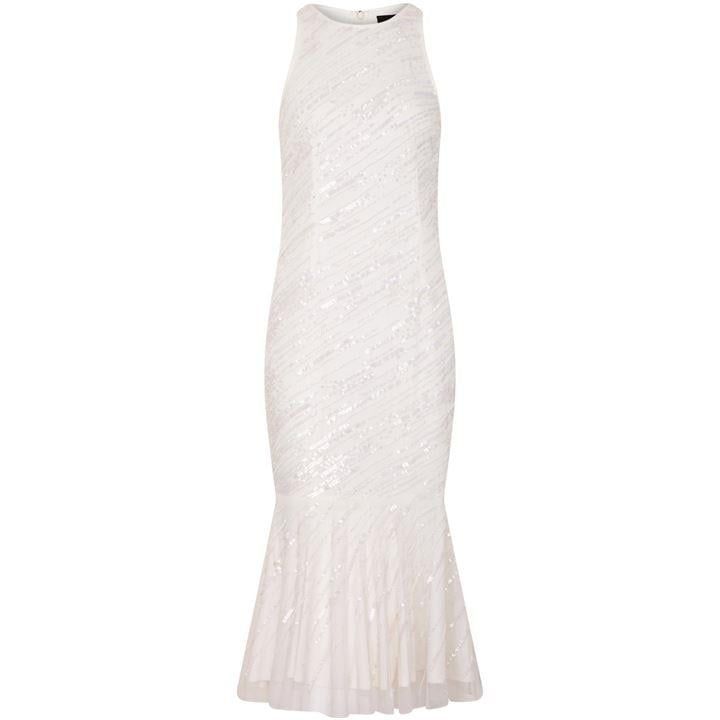 Adrianna Papell Beaded Cocktail Dress - IVORY