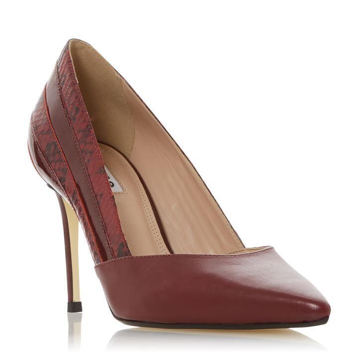 Barrelle Panel Detail Pointed Court Shoes