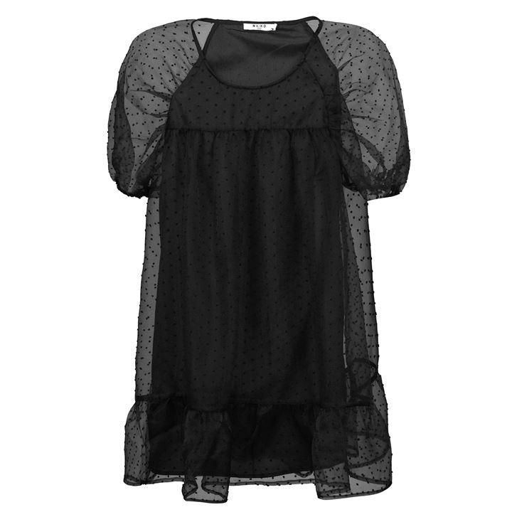 NA-KD Organza Dress - Black